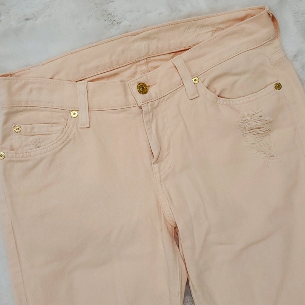 7 for all mankind Peach skinny jeans - Picture 6 of 7